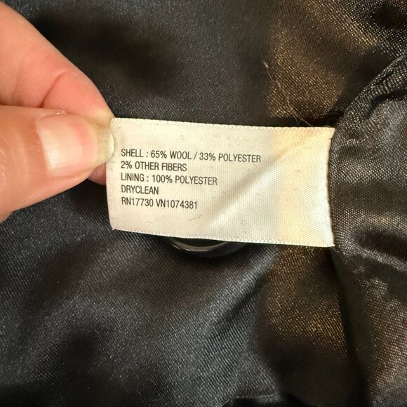 Merona Plus Size Black Wool Blend Heavyweight Coat Women’s XXL - Picture 7 of 10